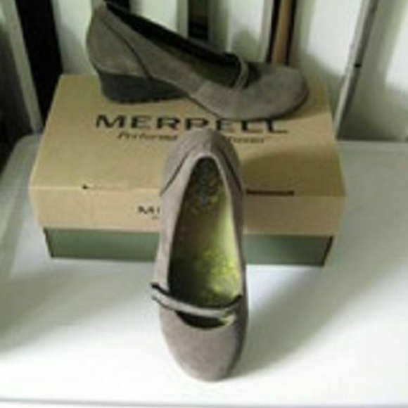 Merrell Performance Footwear Gray Shoes Wedge Petu - Picture 1 of 4